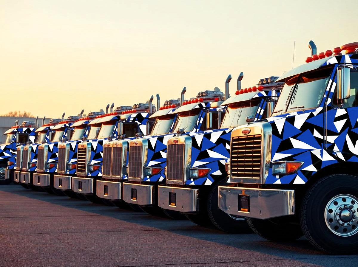 Non Stop Towing fleet lineup at the yard